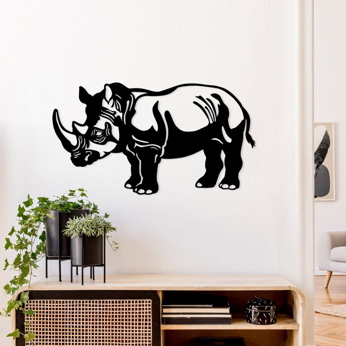 Wallity Rhino Accesorio de Pared de Metal Decorativo Negro Wallity Rhino Accesorio de Pared de Metal Decorativo Negro